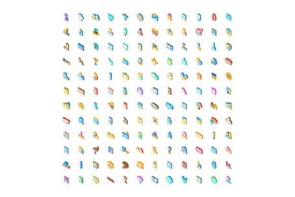 Download Isometric Game Elements Collecting Vario - Game elements Collection