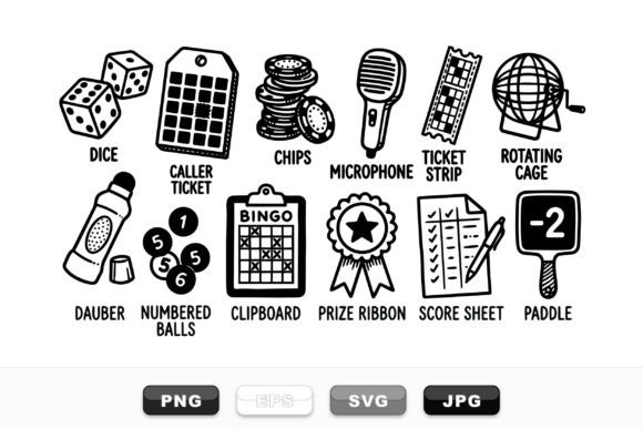 Download Bingo Game Elements Clipart Set - Game elements Collection