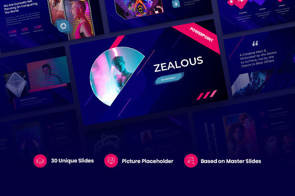 Download Zealous - Modern Neon PowerPoint - Modern Collection