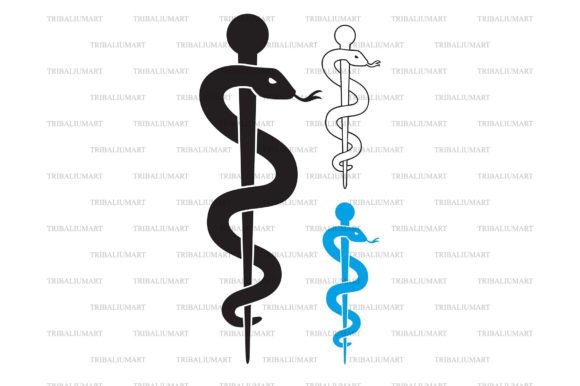 Download Medical Symbol Caduceus Snake with Stick - Symbol Collection
