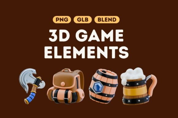 Download Epic 3D Game Elements Bundle Set 1 - Game elements Collection