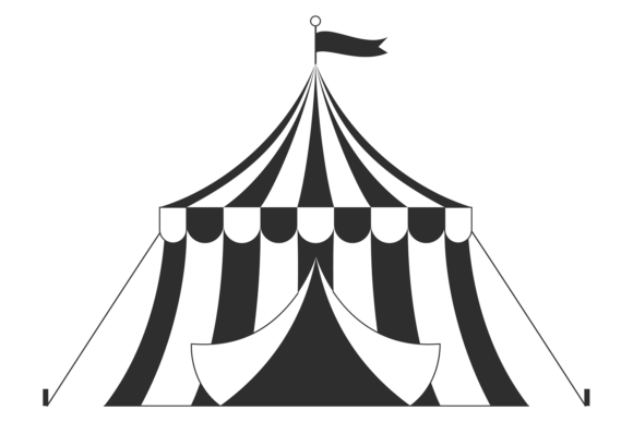Download Circus Tent Black Icon. Festival Symbol. - Symbol Collection