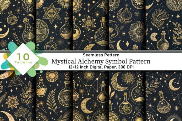 Download Mystical Alchemy Symbol Pattern - Symbol Collection